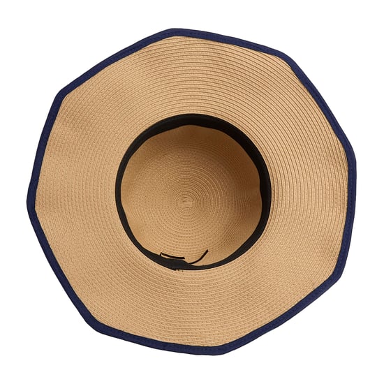 Ladies Wide Brim Foldable Sun Hat Adjustable Summer Beach Hat in Camel - Image 6