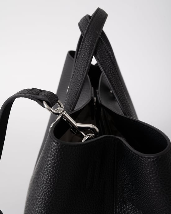 Logo Detail Satchel Bag in Black - Image 3
