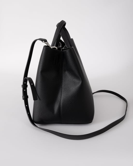 Logo Detail Satchel Bag in Black - Image 4