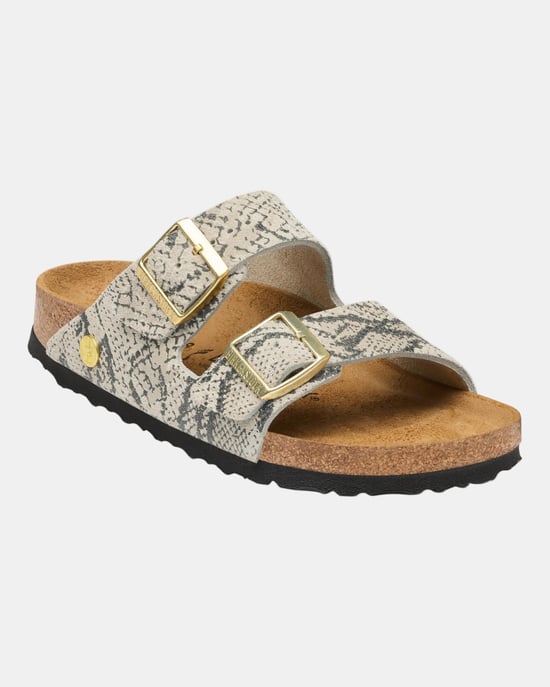Logo Detail Sandals in Light Grey - Image 1