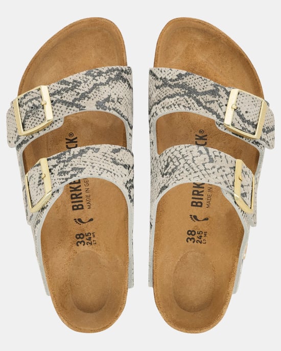 Logo Detail Sandals in Light Grey - Image 2