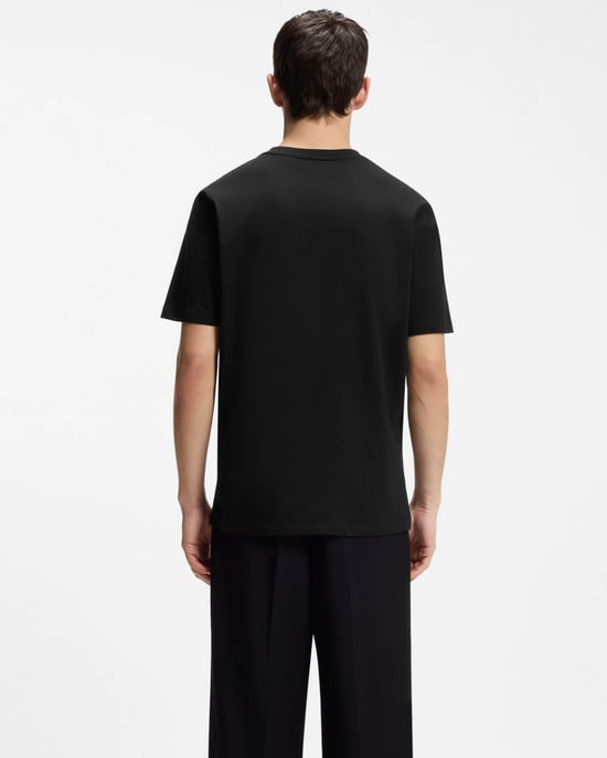 Regular Fit Short Sleeve T-Shirt in Black - Image 2