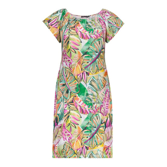 Geisha 67422-60 may 530 dress elastic shoulder jersey aop pr.06-26-2 green/corn - Image 1