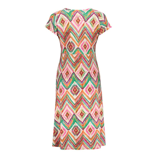 Geisha 67424-60 june 615 dress v-neck short jersey aop pr.01-26-2 teal/fuchsia - Image 2