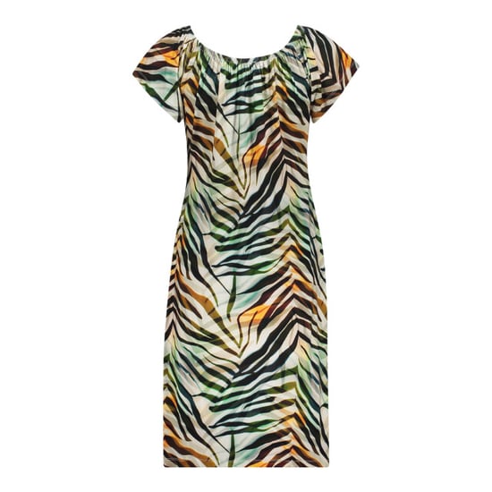Geisha 67422-60 may 775 dress elastic shoulder jersey aop pr.03-26-2 brown/green - Image 2