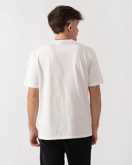 Badge T-Shirt in Cream - Image 2