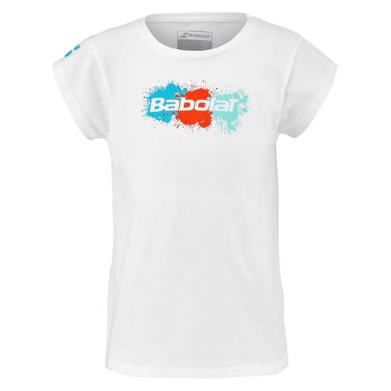 Babolat Kinderen/Kids T-shirt met ronde hals en verfspatten, standaard pasvorm (Wit/Rood/Blauw) - Image 1