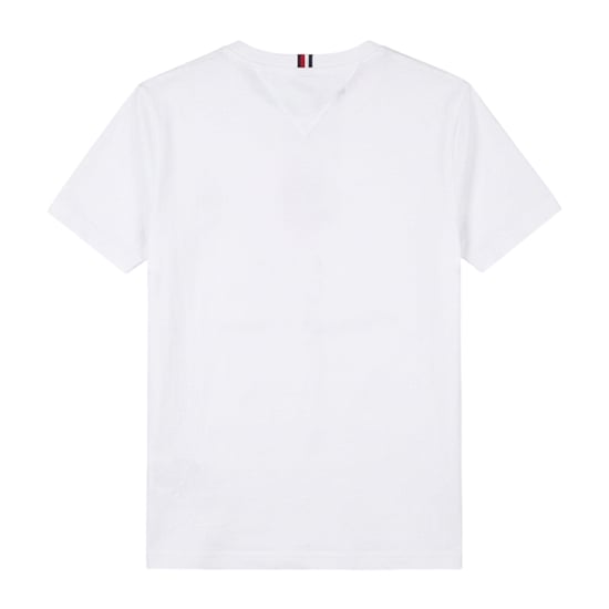 Tommy Hilfiger T-shirt met logo op de borst voor jongens (Wit) - Image 3