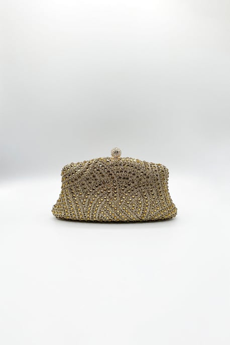 Embellished Clutch Bag In Gold - Image 2