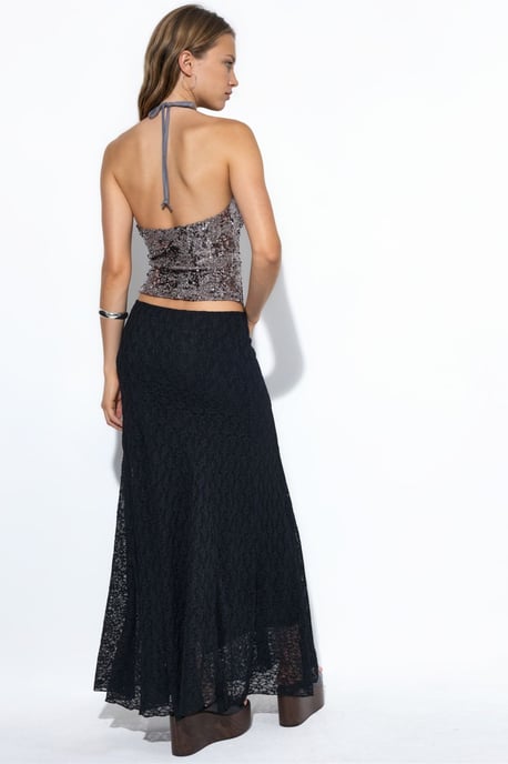 High-Waist A-Line Maxi Skirt - Image 3