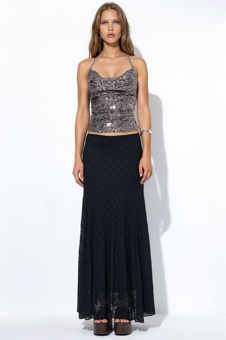 High-Waist A-Line Maxi Skirt - Image 5