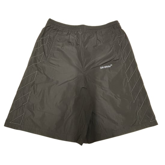 Off-white Diag Outline Black Track Shorts - Image 1