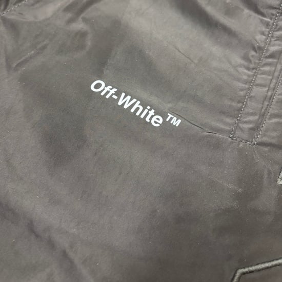 Off-white Diag Outline Black Track Shorts - Image 5