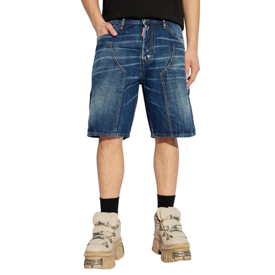 Dsquared2 Dark Semplice Carpenter Shorts Navy Blue - Image 3