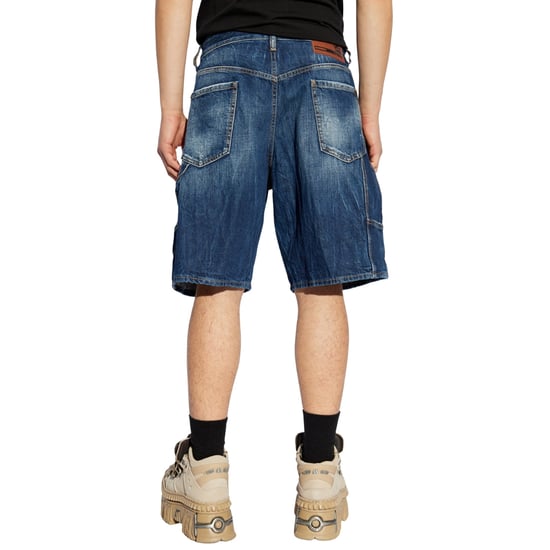 Dsquared2 Dark Semplice Carpenter Shorts Navy Blue - Image 4