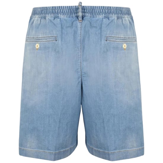 Dsquared2 Ljusblå Jeansshorts Med Avslappnad Passform - Image 2