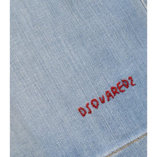 Dsquared2 Ljusblå Jeansshorts Med Avslappnad Passform - Image 3