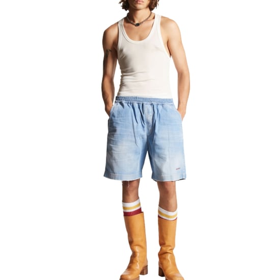 Dsquared2 Ljusblå Jeansshorts Med Avslappnad Passform - Image 4