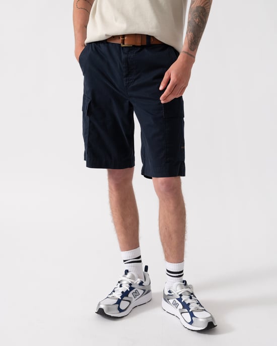 BOSS Orange Sisla Mens Cargo Shorts Cargo Shorts in Dark_Navy - Image 1