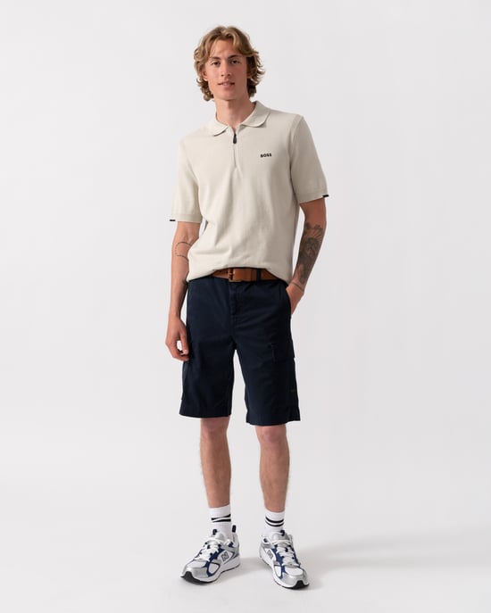 BOSS Orange Sisla Mens Cargo Shorts Cargo Shorts in Dark_Navy - Image 3