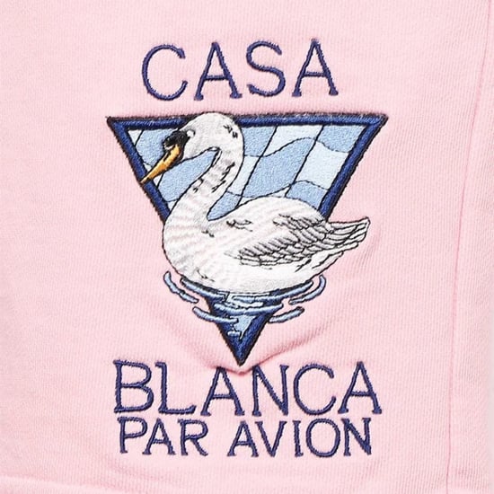 Casablanca Embroidered Casablanca Par Avion Pink Shorts - Image 3