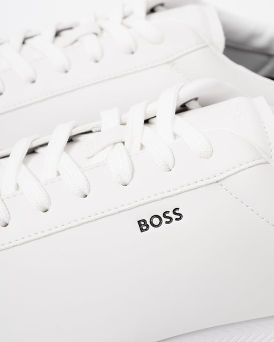 Logo Detail Trainers in White - Image 5