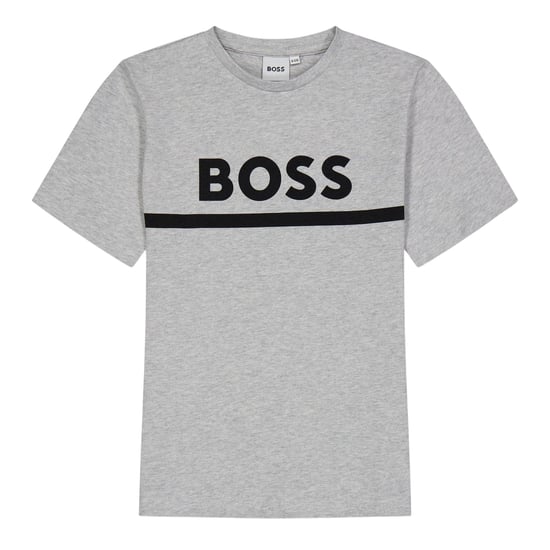 Boss Kinderen/Kinderen Groot Logo T-Shirt (Grijs) - Image 1