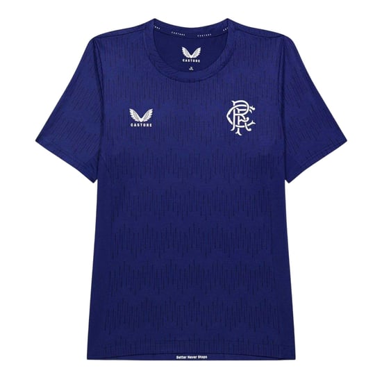 Castore Rangers FC T-shirt met ronde hals voor kinderen, normale pasvorm (Marine) - Image 1