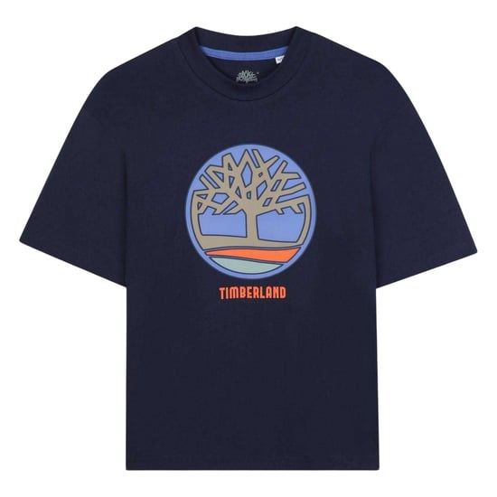 Timberland Jongens T-shirt met logo-aankraag (Marine) - Image 1