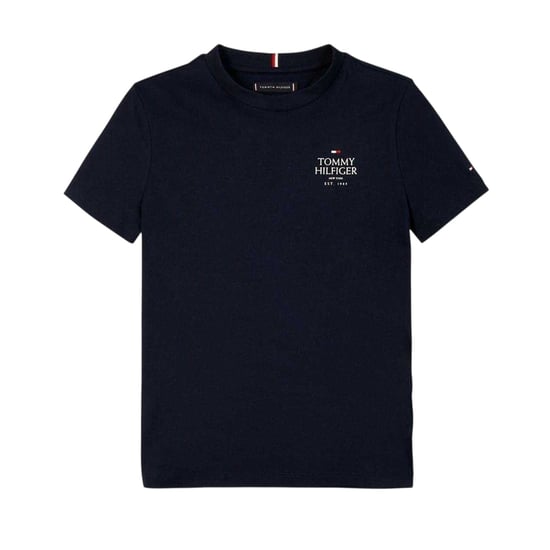 Tommy Hilfiger T-shirt met logo op de borst voor jongens (Marineblauw) - Image 2
