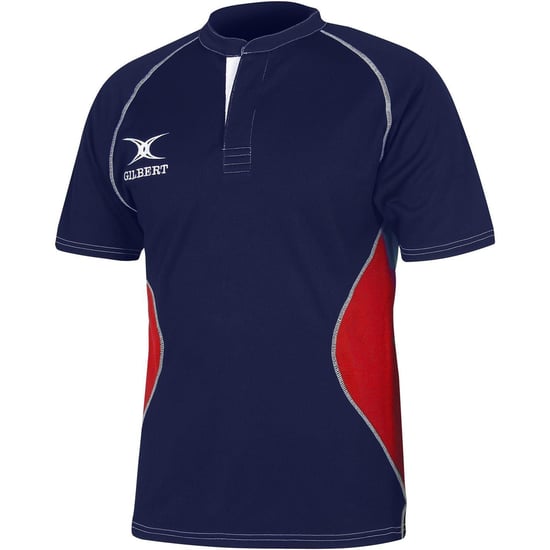 Gilbert Kinder/Kids Contrast Paneel Regular Raglan Shirt (Marine / Rood) - Image 1