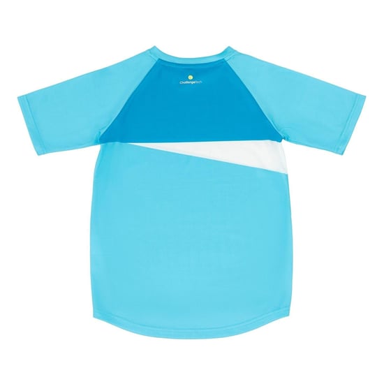 Slazenger Kinder/Tiener Court Kleurblok Logo T-Shirt (Aquarius) - Image 2