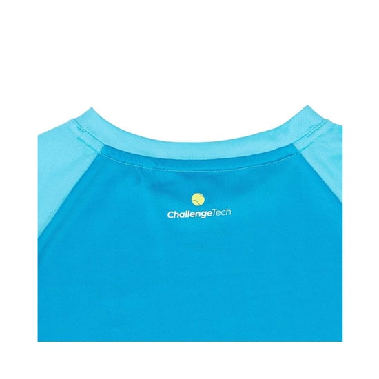 Slazenger Kinder/Tiener Court Kleurblok Logo T-Shirt (Aquarius) - Image 3
