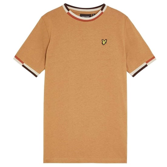 Lyle & Scott Normaal T-shirt met textuur voor kinderen (Tijgeroog) - Image 1
