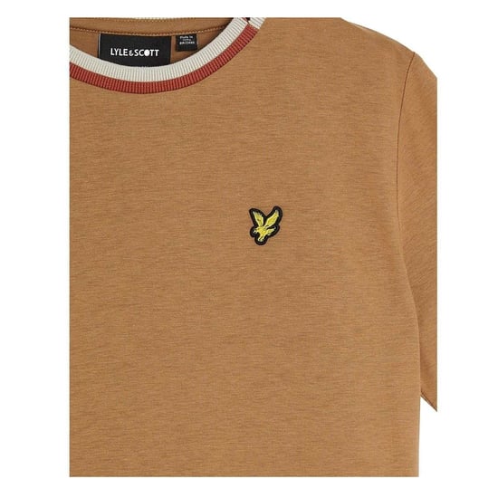 Lyle & Scott Normaal T-shirt met textuur voor kinderen (Tijgeroog) - Image 3