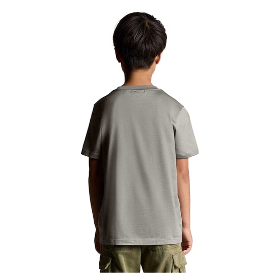 Lyle & Scott T-shirt voor kinderen met geborduurde motieven in dezelfde kleur (Sharkskin) - Image 2