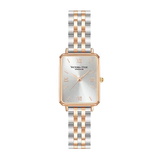 VICTORIA HYDE Rectangle Ladies Watch Green Dial Analogue Quartz Wristwatch with Stainless Steel Bracelet, rose gold - Image 1