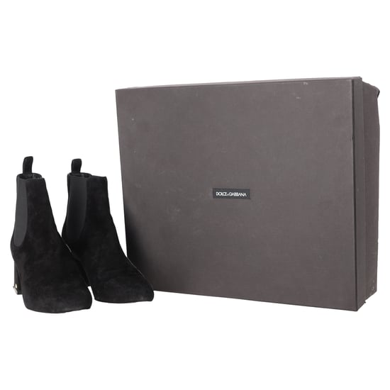 Dolce & Gabbana Ankle Boots in Black Suede - Image 6