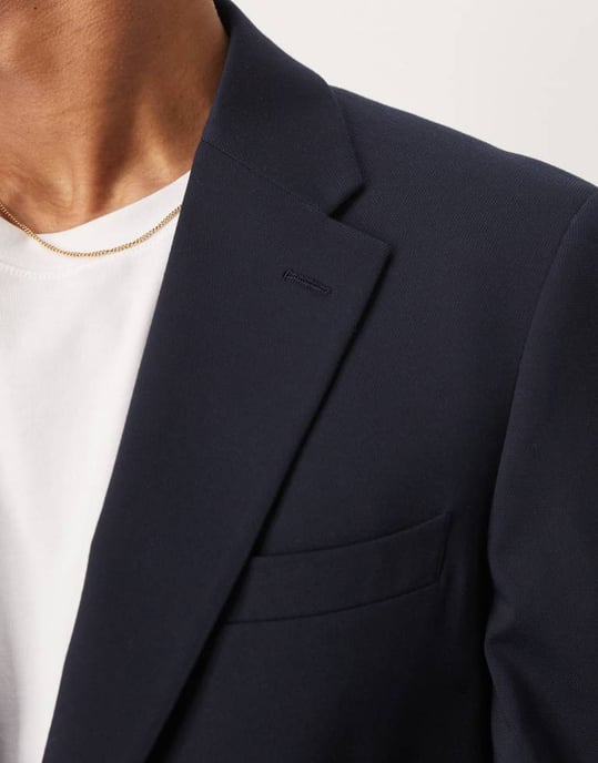 ASOS DESIGN skinny suit jacket in navy - Image 3