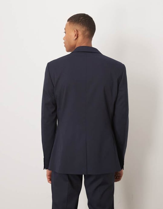 ASOS DESIGN skinny suit jacket in navy - Image 4
