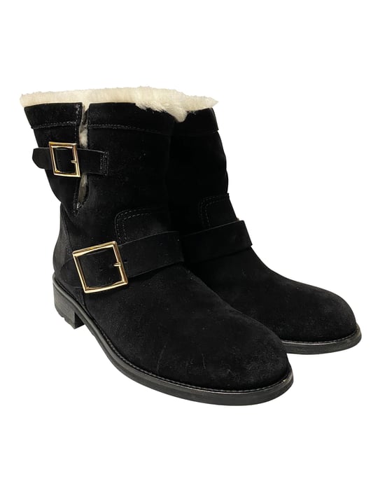 Jimmy Choo Youth II Stövlar i Svart Mocka - Image 2