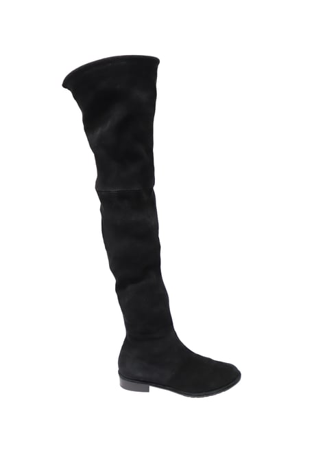 Stuart Weitzman Lowland Over The Knee Boots in Black Suede - Image 2