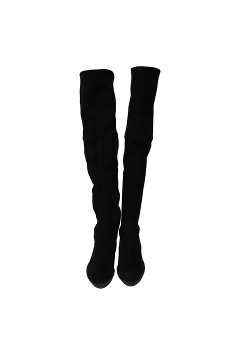 Stuart Weitzman Lowland Over The Knee Boots in Black Suede - Image 3