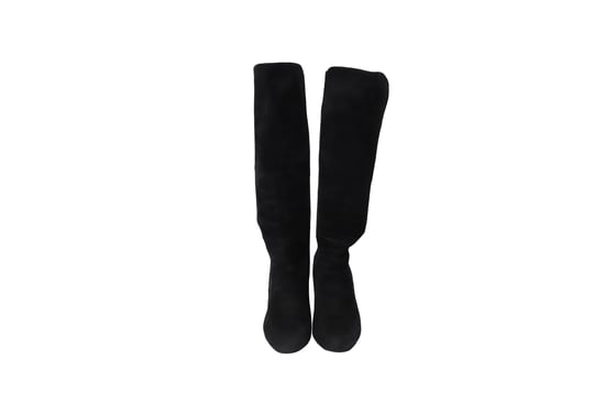 Stuart Weitzman Livia 80 Knee Boots in Black Suede - Image 2