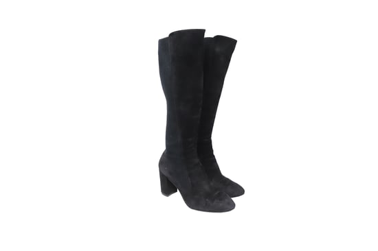 Stuart Weitzman Livia 80 Knee Boots in Black Suede - Image 3