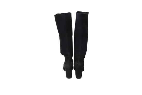 Stuart Weitzman Livia 80 Knee Boots in Black Suede - Image 4