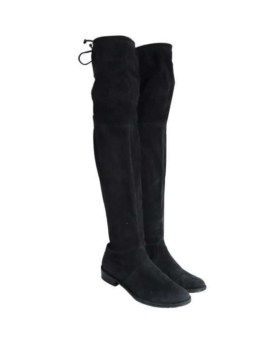 Stuart Weitzman Lowland Over The Knee Boots in Black Suede - Image 3