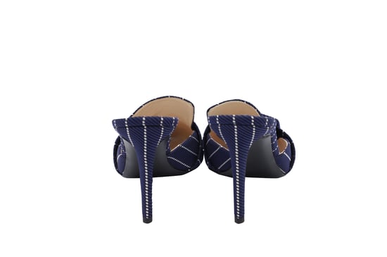Altuzarra 75 mm Pinstripe Hakken in Marineblauw Leer - Image 3