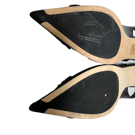 Dior CD Slingback Pumps in Zwart Leer - Image 6