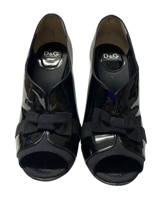Dolce & Gabbana Båtsko i Svart Lack - Image 2